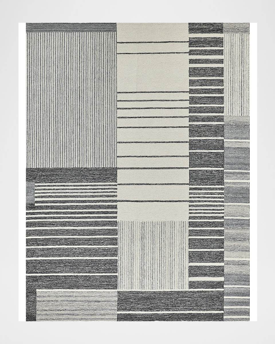 Castine Hand-Tufted Gray Rug, 4' x 6'